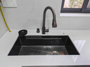 榮事達（Royalstar）水槽大單槽廚房手工304不銹鋼多功能壓紋洗菜盆一體盆臺下盆E5 曬單實(shí)拍圖