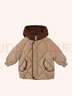 瑪米瑪卡（MOMOCO）兒童棉服外套冬季保暖連帽棉衣棉襖韓版休閑外套 咖色 130 曬單實(shí)拍圖
