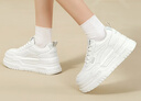 回力厚底小白鞋女款冬季加絨加厚保暖棉鞋女款增高板鞋白色【加絨】40 曬單實(shí)拍圖