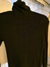 優(yōu)衣庫女裝精紡美利奴羊毛羅紋兩翻領(lǐng)針織衫/長(cháng)袖毛衣新款478337 09 黑色 M /160/84A 曬單實(shí)拍圖