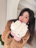 邦帛世手套女冬季冬天可愛(ài)女生加絨加厚學(xué)生可觸屏保暖騎行新年禮物 雪人針織手套【白色】 曬單實(shí)拍圖
