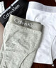 Calvin Klein內衣女士三條裝經(jīng)典提花腰邊ck舒適棉質(zhì)微彈性感比基尼三角內褲女 MP1-太空黑/椰青灰/月光白 3條 M 尺碼偏大，建議拍小一碼 曬單實(shí)拍圖