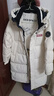 鴨鴨（YAYA）【明星同款】羽絨服男女款2025冬季新款中長(cháng)款泡芙加厚保暖外套HY 月光白色【現貨速發(fā)】 S /165 曬單實(shí)拍圖