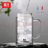 富光雙層玻璃杯支持團購定制泡茶杯辦公杯帶把 大容量男女水杯子580ML 曬單實(shí)拍圖