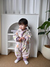 wua·wua嬰兒衣服秋冬連帽外出寶寶加絨外穿連體衣秋冬爬服兒童防風(fēng)哈衣 咖色（復合兩面穿連帽哈衣一件） 90cm (適合12-18月 體重18-26斤) 曬單實(shí)拍圖