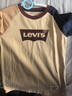 Levi's 李維斯兒童裝男童長(cháng)袖T恤春秋款圓領(lǐng)打底衫百搭撞色插肩袖上衣 焦糖布丁白 120 /60 【建議身高110-116cm】 曬單實(shí)拍圖