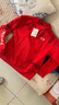 李寧（LI-NING）兒童加絨衛衣新年款童裝兒童中大童衛衣青少年童裝寬松圓領(lǐng)上衣 朱砂紅 130 曬單實(shí)拍圖