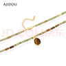 AJIDOU阿吉豆項鏈女【線(xiàn)下商城同款】復古時(shí)尚氣質(zhì)優(yōu)雅虎眼石輕奢鎖骨鏈 曬單實(shí)拍圖