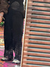 優(yōu)衣庫女裝針織廓形長(cháng)褲/彎刀鐮刀褲子25秋冬新款483722 483722/69藏青色 M 曬單實(shí)拍圖