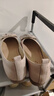 康莉商場(chǎng)同款牛皮高跟鞋女25年春季新款真皮簡(jiǎn)約方扣通勤女士單鞋 米色 35 (225mm) 曬單實(shí)拍圖