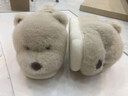 魔杏棉拖鞋女士冬季新款外穿包跟室內家居可愛(ài)保暖毛絨情侶棉鞋男冬天 淺咖 38-39 適合37-38（內長(cháng)240mm） 曬單實(shí)拍圖