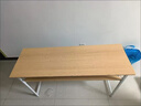 聚馳長(cháng)條桌雙人書(shū)桌家用鋼木桌子工作臺辦公電腦桌靠墻學(xué)習桌子長(cháng)方形 【方管】橡木色單層80 曬單實(shí)拍圖