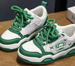 大嘴猴兒童運動(dòng)鞋春秋季童鞋男童輕便軟底鞋子女童板鞋中大童學(xué)生小白鞋 米白/綠 32 （適合腳長(cháng)19.9) 曬單實(shí)拍圖