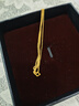 佐卡伊黃18K金項鏈素金鏈肖邦鏈百搭簡(jiǎn)約抽拉鏈配鏈新年禮物 X00604 曬單實(shí)拍圖
