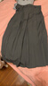 蘿美醬西裝半身裙女春秋2025新款高腰休閑a字秋冬百搭毛呢顯瘦百褶裙子 灰色百褶款（送腰帶） M 【建議95-105斤】 曬單實(shí)拍圖