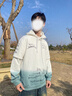 gxmy漸變色連帽衛衣男春秋季帥氣外套學(xué)生寬松百搭假兩件青少年長(cháng)袖男 白色 常規 XL 【120-140斤】 曬單實(shí)拍圖