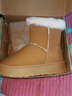 百麗弋沅雪地靴女鞋厚底防滑2025冬季新款加絨加厚增高牛角扣東北中筒棉鞋 栗色升級款 40 (250mm) 曬單實(shí)拍圖