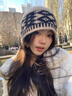 森上優(yōu)集毛絨漁夫帽子女秋冬季大頭圍遮臉孕婦產(chǎn)后月子保暖防風(fēng)針織水桶帽 復古菱形格帽子【米色】 曬單實(shí)拍圖
