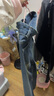 衣然呈品美式復古牛仔褲女士秋冬新款加絨高腰寬松小個(gè)子闊腿微喇長(cháng)褲子女 深藍色 XL 【建議120-135斤】 曬單實(shí)拍圖