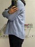 纖蕓沐（XIANYMU）襯衫女長(cháng)袖2025秋季新款條紋襯衫女寬松顯瘦春秋長(cháng)袖薄外套女 藍色 （條紋襯衫） L 建議110-125斤 曬單實(shí)拍圖