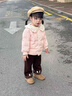 G.DUCKKIDS童裝兒童輕薄羽絨服內膽秋冬季女寶寶衣服加厚保暖嬰幼童洋氣外套 嬰兒粉色 90 （建議寶寶10-12公斤 24-36 曬單實(shí)拍圖