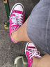 匡威（Converse）官方 All Star男女低幫帆布鞋西瓜紅玫紅色A06569C A06569C 36.5 曬單實(shí)拍圖