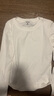 棉的美學(xué)修身顯瘦短款長(cháng)袖T恤春秋薄款外搭U領(lǐng)紐扣設計打底衫 「亨利領(lǐng)辣妹T」月牙白 S 「推薦80-95斤」 曬單實(shí)拍圖