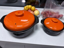 康舒（KANGSHU） 大容量砂鍋燉鍋家用耐高溫陶土沙鍋明火燃氣陶土煲煮粥煲石鍋 橙3.3L+1.1L(3-5人)破損補發(fā) 曬單實(shí)拍圖