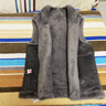恒源祥海寧真皮毛一體金貂絨坎肩背心外套男秋冬季加厚坎肩馬甲 銀灰 M 170 曬單實(shí)拍圖