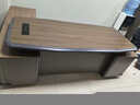 老板辦公桌椅組合輕奢高級感年輕總裁大班臺簡(jiǎn)約現代主管 2.2米豪華雙柜老板桌（含燈帶） 曬單實(shí)拍圖