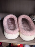 京東京造【泰迪絨】棉拖鞋秋冬軟彈舒適家居棉拖鞋女粉紅38-39 JZ-2414 曬單實(shí)拍圖