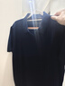 布先生男士針織短袖T恤翻領(lǐng)透氣速干商務(wù)休閑 深海藍(平紋） L(175) 曬單實拍圖