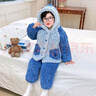 G.duck小黃鴨兒童睡衣三層夾棉加厚冬裝男童法蘭絨中小童寶寶家居服套裝 圖片色 100 尺碼2~3歲【 90-100cm】 曬單實(shí)拍圖