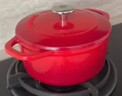 雙立人（ZWILLING）琺瑯鍋鑄鐵鍋湯鍋圓形燉鍋煲湯鍋燉肉鍋燃氣電磁爐通用 紅色24cm 曬單實(shí)拍圖