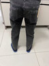 皮爾卡丹（pierre cardin）牛仔褲男秋冬季新款韓版彈力舒適修身小腳褲百搭時(shí)尚潮流長(cháng)褲子男 605深灰 32 (2尺5) 曬單實(shí)拍圖