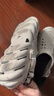卡駱馳（CROCS）檀健次同款波波洞洞鞋舒適百搭男戶(hù)外沙灘鞋包頭拖鞋女鞋|207937 大氣灰-1FT 尺碼偏大，選小一碼 39 (240mm) 曬單實(shí)拍圖