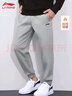 李寧（LI-NING）【加絨保暖】休閑長(cháng)褲男健身寬松加厚運動(dòng)褲百搭束腳收口衛褲子男 曬單實(shí)拍圖