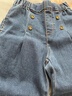 戴維貝拉女童牛仔褲秋裝中大童洋氣闊腿褲兒童長(cháng)褲 曬單實(shí)拍圖