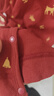 優(yōu)奇新生兒大紅色連體衣嬰兒哈衣春秋純棉初生和尚服爬服男女寶寶內衣 曬單實(shí)拍圖