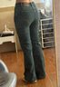 UR2025秋季新款女裝復古水洗貓須高腰微喇牛仔長(cháng)褲UWM850041 藍色 26 曬單實(shí)拍圖