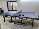 雙魚（DOUBLE FISH） 乒乓球桌室內(nèi)可折疊移動式乒乓球臺家用訓(xùn)練比賽標(biāo)準(zhǔn)乒乓球案子 226B-藍面22MM 曬單實拍圖