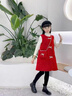 G.DUCKKIDS小黃鴨女童連衣裙秋冬款兒童紅色背心裙子套裝女大童冬季過(guò)年衣服 背心裙+包包 120 建議110-120cm6-7歲 曬單實(shí)拍圖