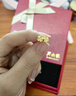周六福幸運四葉草足金999黃金耳釘女生日禮物計價(jià)A0912975 一對 約0.91g 曬單實(shí)拍圖