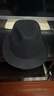 恒源祥中老年帽子男士時(shí)尚羊毛呢禮帽送爸爸爺爺老人復古春秋紳士帽 黑 曬單實(shí)拍圖