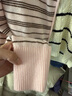 VEROMODA針織衫2025秋季新款含綿羊毛兔毛撞色條紋上衣325424010 白堊粉色 L 曬單實(shí)拍圖