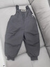 G.DUCKKIDS童裝女童羽絨褲冬季24新款兒童褲子冬裝防風(fēng)保暖白鴨絨背帶褲寶寶 C102灰色 100 尺碼2~3歲【 90-100cm】 曬單實(shí)拍圖