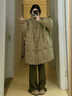 FSHE棉服女2025年新款冬季韓系立領(lǐng)蝙蝠袖中長(cháng)款寬松顯瘦面包棉衣女 卡其色長(cháng)款 S 曬單實(shí)拍圖