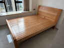 森林日記櫸木床全實(shí)木床雙人床中式簡(jiǎn)約北歐儲物氣壓家具婚床加厚主臥大床 單床：包送貨上樓和安裝 1.8*2米框架款+櫸木床板（推薦） 曬單實(shí)拍圖