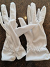 百舸 三筋禮儀白手套 棉汗布檢閱文玩加厚勞保手套 透氣款帶扣 10雙 CW996863 曬單實(shí)拍圖