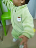 迪士尼（Disney）寶寶秋冬季薄絨套裝1-3歲男童女童嬰兒冬裝加絨外套兩件套2春秋裝 小孩子穿的衣服品牌童裝-綠色 小孩子穿的衣服品牌童裝-90cm 曬單實(shí)拍圖